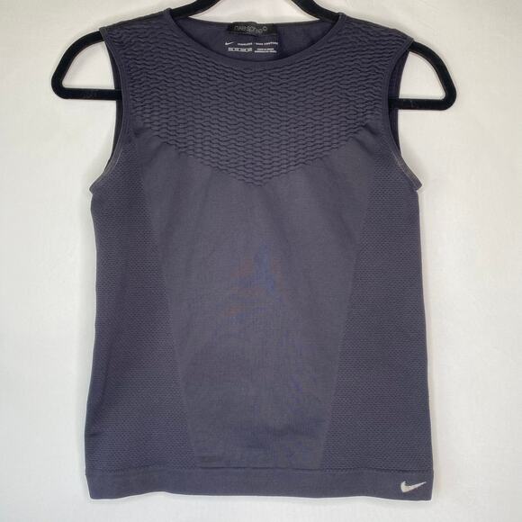 Nike Sphere Black Seamless Compression Training Sleeveless Top Size Small - Picture 9 of 9